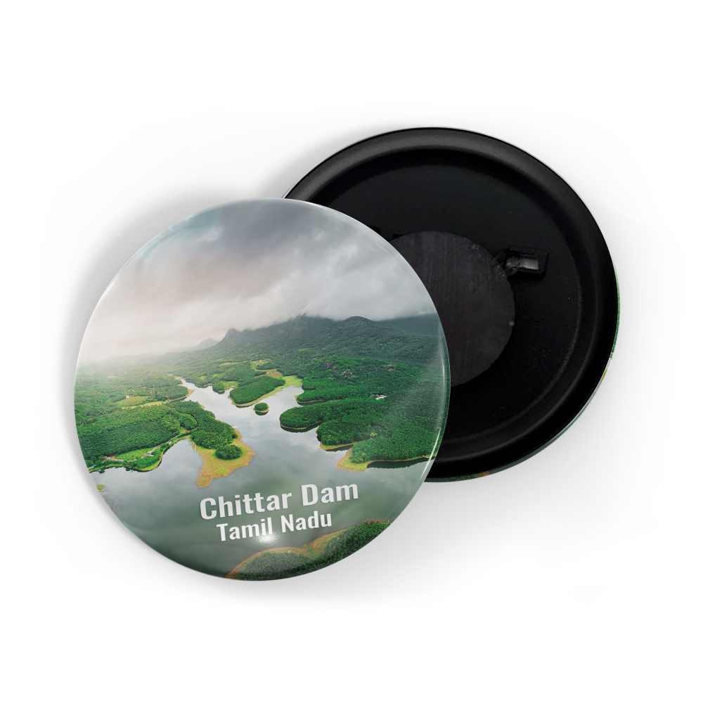 dhcrafts Fridge Magnet Multicolor Chittar Dam Tamil nadu Tourist Place Glossy Finish Design Pack of 1 (58mm)